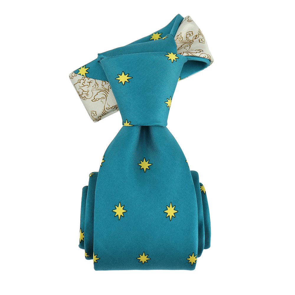 Catholic boy’s Guadalupe necktie, woven design celebrating Marian tradition