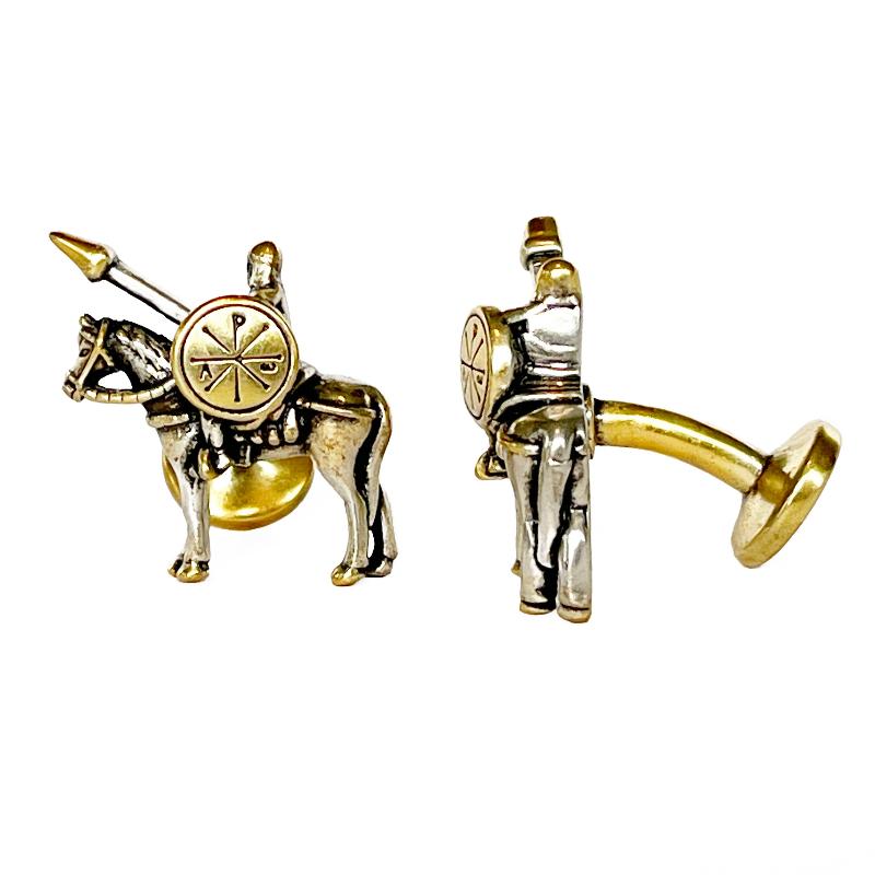 Catholic men’s cufflinks, Constantine motif symbolizing victory and conversion