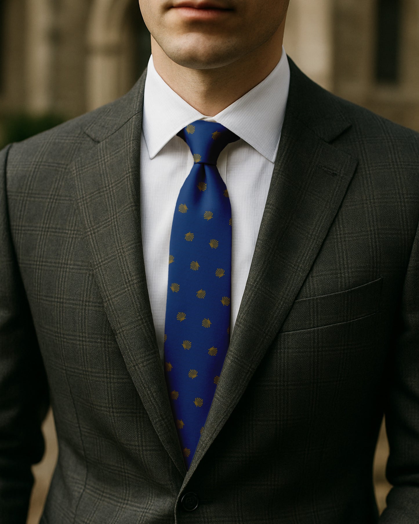 Luxury Camino de Santiago tie, perfect Catholic gift for travelers and believers