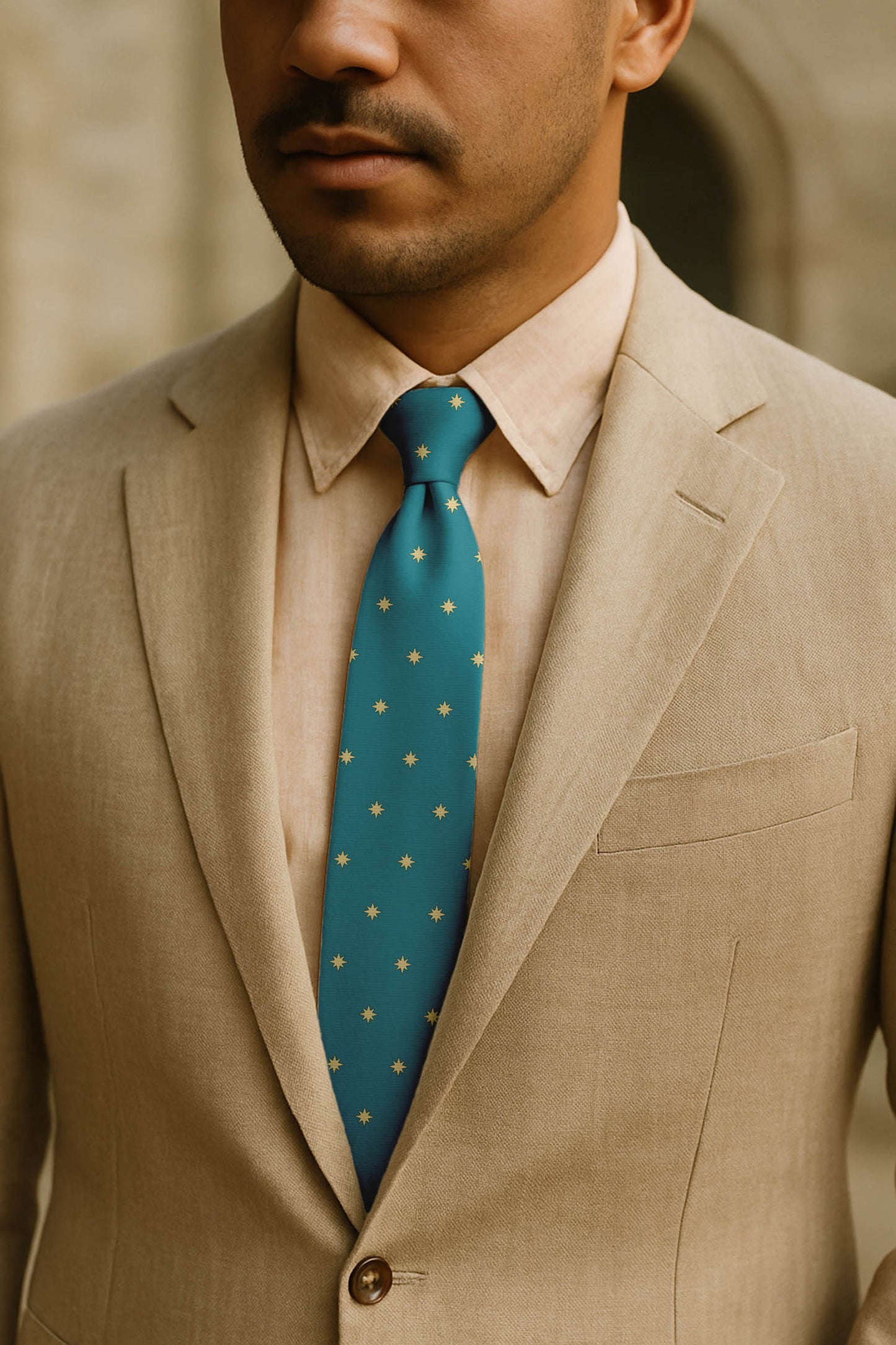 Catholic men’s tie, Guadalupe motif honoring Mary’s apparition