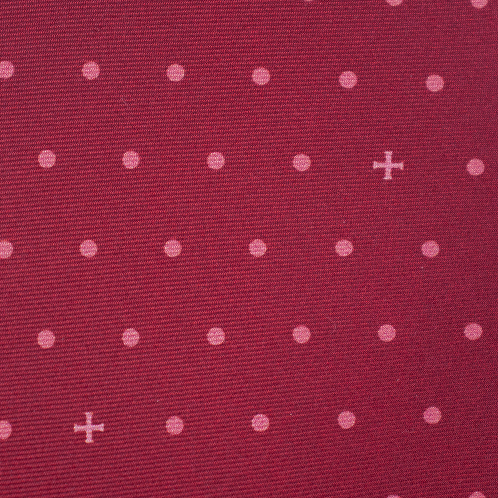 Heritage Polka Dot Cross Silk Necktie: Catholic Tie in Green & Antique Gold, Midnight & Ivory, or Burgundy & Rose