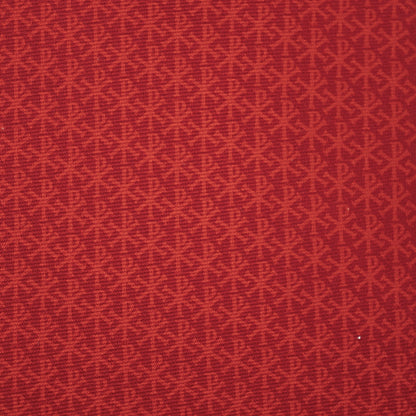 Micro Chi Rho Pattern Silk Necktie: Catholic Tie in Cardinal Red or Oxford Blue & Silver
