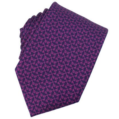 Purple patterned fabric on a white background. Keys of St Peter luxury Catholic gift