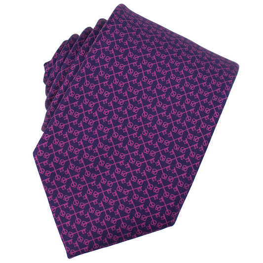Purple patterned fabric on a white background. Keys of St Peter luxury Catholic gift