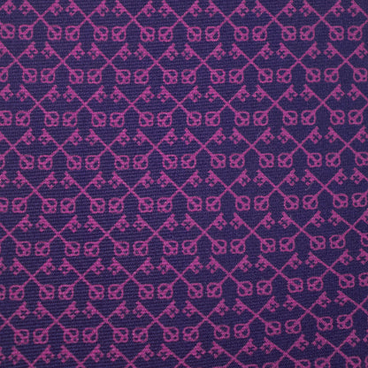 Keys of St. Peter Micro Pattern Silk Necktie: Catholic Tie in Rose & Azure, Blue & Silver Gray, or Royal Purple & Navy