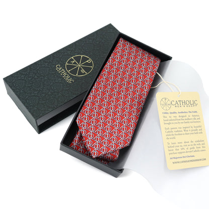 Alpha Omega Silk Screenprint Necktie