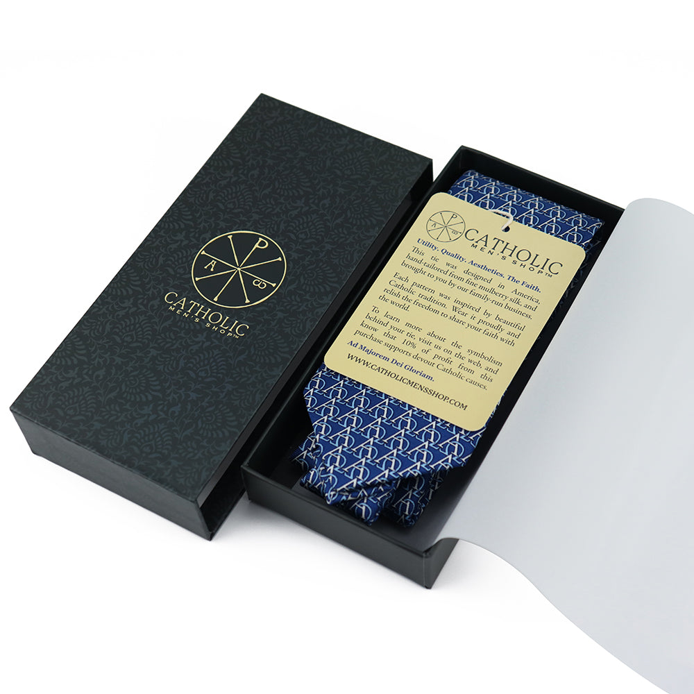Alpha Omega Silk Screenprint Necktie