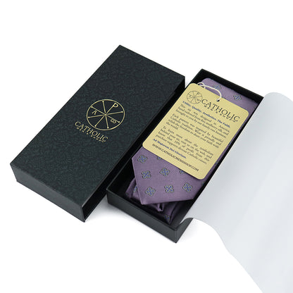Byzantine Cross Woven Silk Necktie