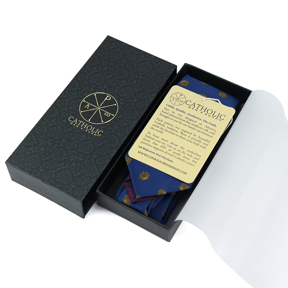 Camino de Santiago Woven Silk Necktie