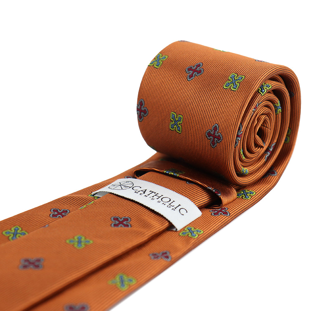 Byzantine Cross Woven Silk Necktie