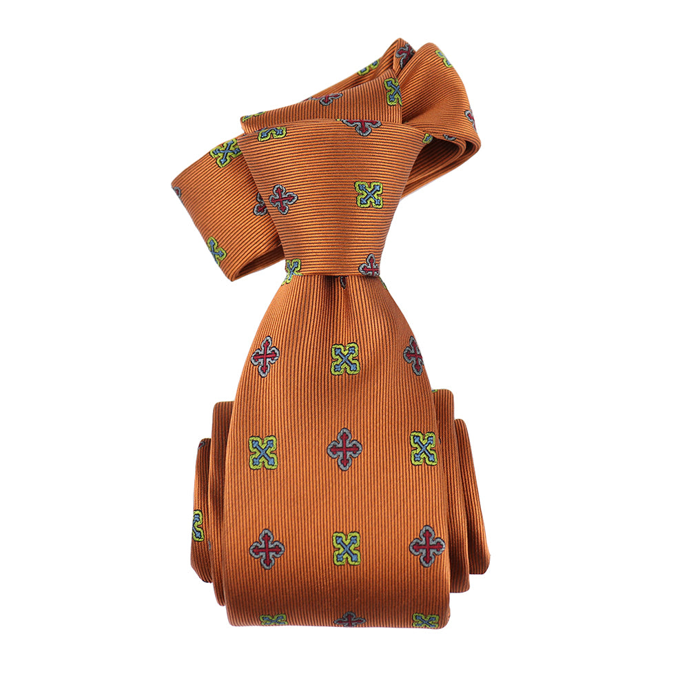 Byzantine Cross Woven Silk Necktie