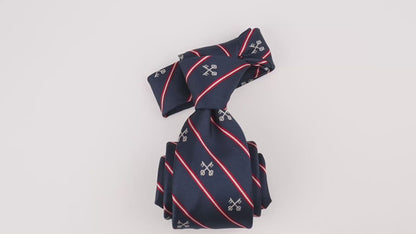 Keys of St. Peter Silk Necktie: Catholic Tie in Blue or Pontifical Gold