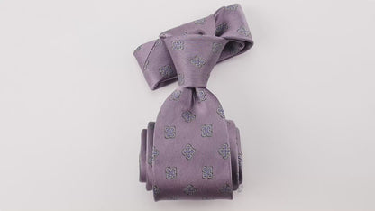Byzantine Cross Silk Necktie: Catholic Tie in Bloom or Sienna